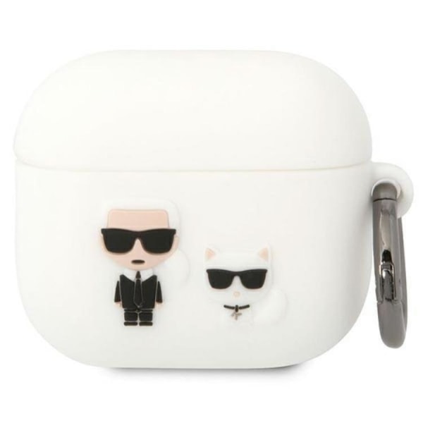 KARL LAGERFELD AirPods 3 Skal Silicone Karl & Choupette - Hvid