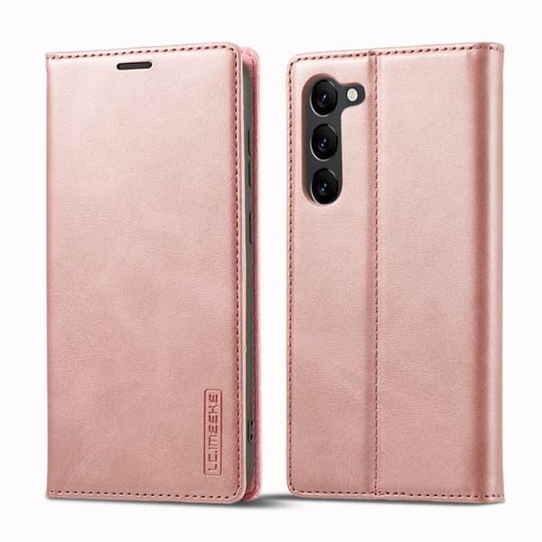 LC.IMEEKE Samsung Galaxy S24+ Plånboksfodral i Konstläder- Roséguld