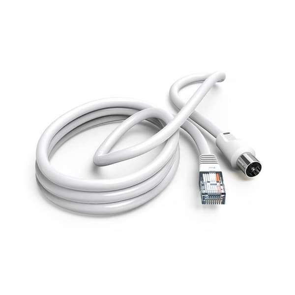 Hama Antennekabel 75dB Koaksial stik til RJ45-stik 2.5m - Hvid Vit
