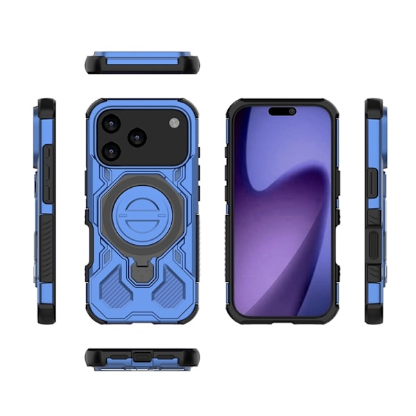 Mobilskal till iPhone 17 Pro Rotating Kickstand - Mörkblå Blå