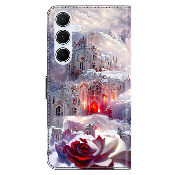 Galaxy A17 5G Konstläder Plånboksfodral Pattern Printing - Castle