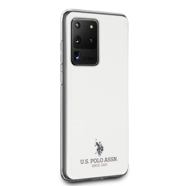 U.S. Polo Assn. Shiny Samsung Galaxy S20 Ultra G988 Skal Vit Vit