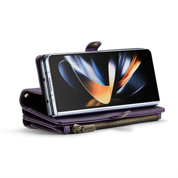 CASEME Plånboksfodral Konstläder för Samsung Galaxy Z Fold4 5G - Lila