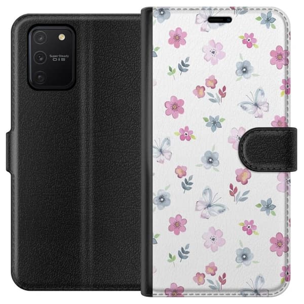 Pungcover til Samsung Galaxy S10 Lite med Blomster og sommerfugle