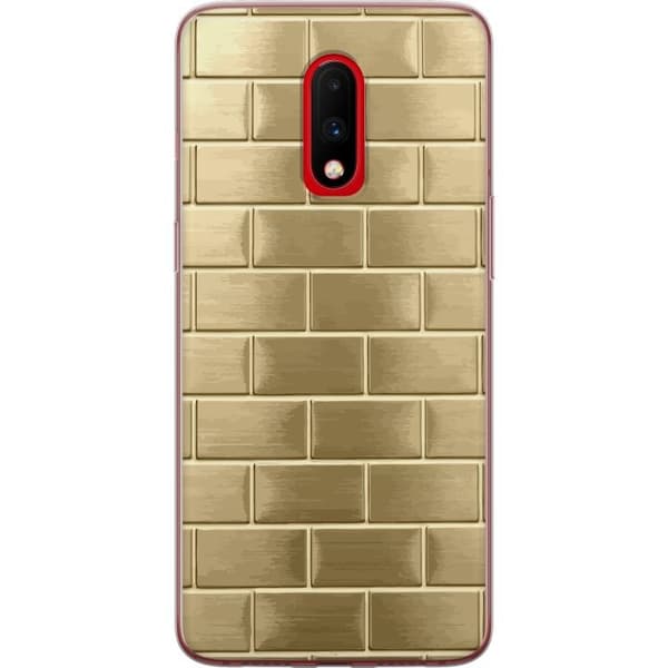 Taske til OnePlus 7 med gyldne mursten