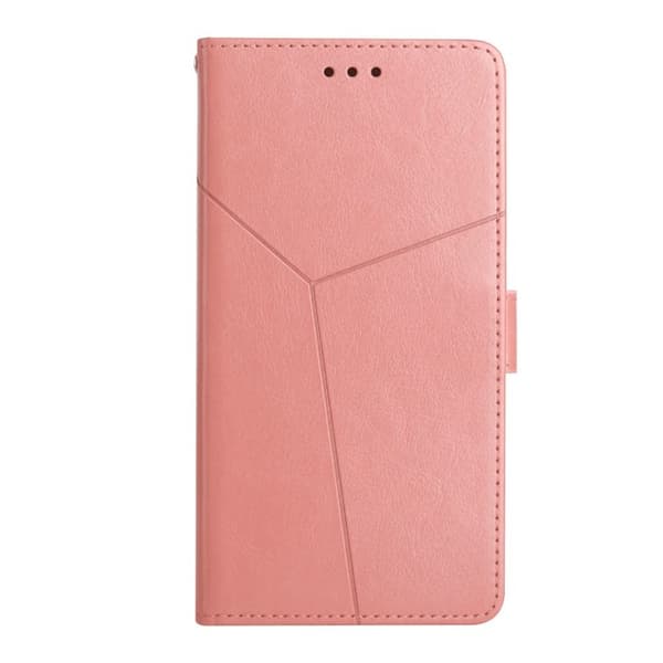 Samsung Galaxy S26 Pro Skal Y-formade Linjer Prägling Konstläder - Rosa