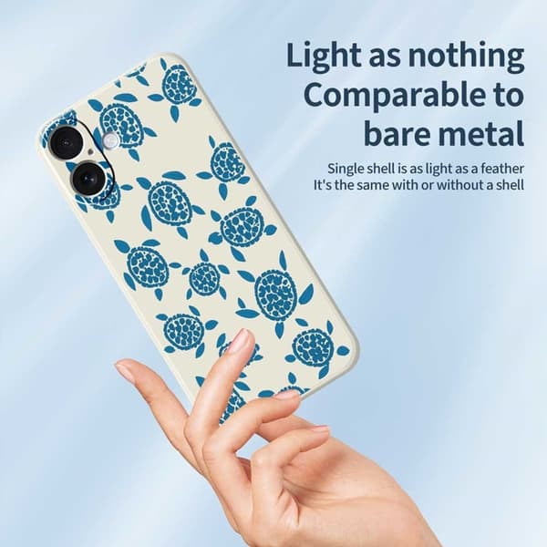 Mobilskal till iPhone 17 Turtle Pattern Straight Edge - Svart Svart