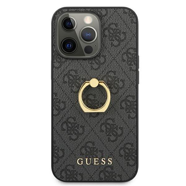 Guess Ring Stand Skal iPhone 13 Pro / 13 - Harmaa Grey