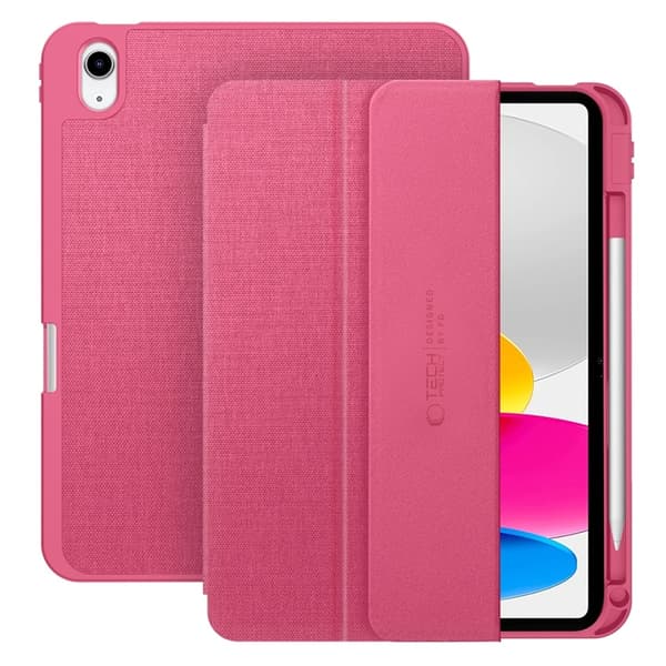 Tech-Protect iPad 10.9"/iPad 11" Fodral Canvas - Magenta Bloom Rosa