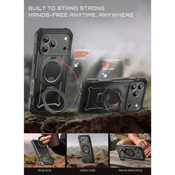 SupCase Mobilskal för iPhone 18 Pro Max/17 Pro Max Magsafe Grip Pro - Svart