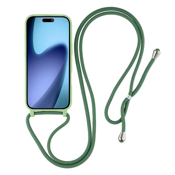 Mobilskal till iPhone Air TPU Shockproof med Lanyard - Grön Grön