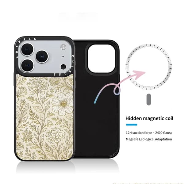Mobilskal till iPhone 17 Pro MagSafe Aluminium Silikon Beige