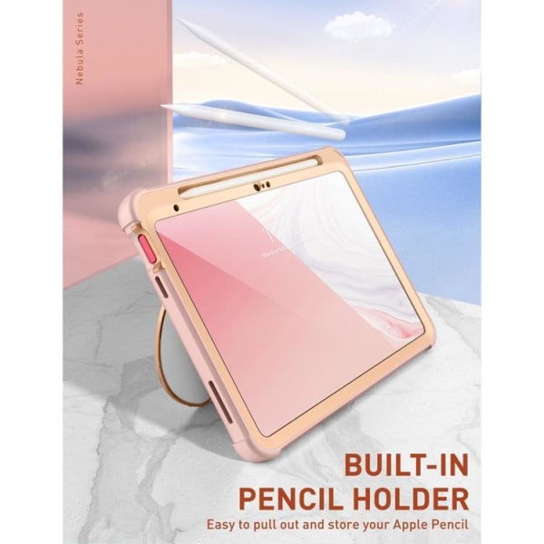 SupCase Cosmo iPad 10.9 (2022) -kansi - marmorinpunainen