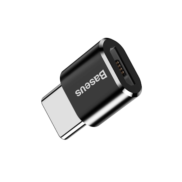 Baseus Mini Micro-USB till USB-C Adapter - Svart Svart