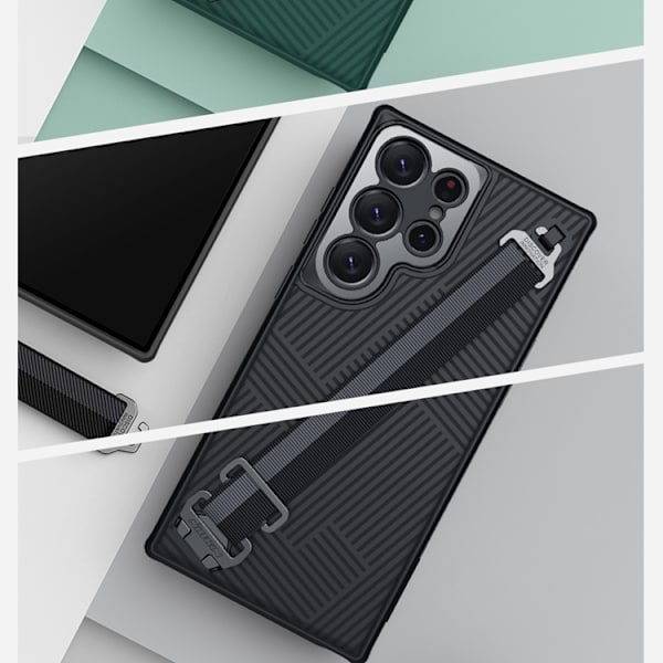 Nillkin Galaxy S23 Ultra Skal Stripe Handrem - Svart Svart