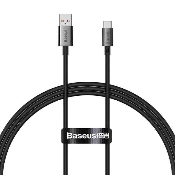 Baseus USB-C till USB-A kabel 100W 1m Superior Series - Svart Black