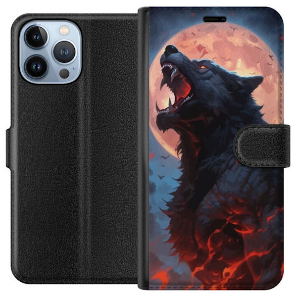 Plånboksfodral till Apple iPhone 13 Pro Max med Ylande varg