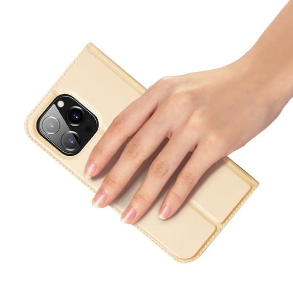 Dux Ducis iPhone 14 Pro Max Pungeetui Skin Series Holster - Guld