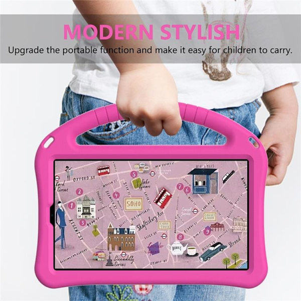 Mobilskal till Galaxy Tab A9 Kickstand Shockproof - Rosa Rosa