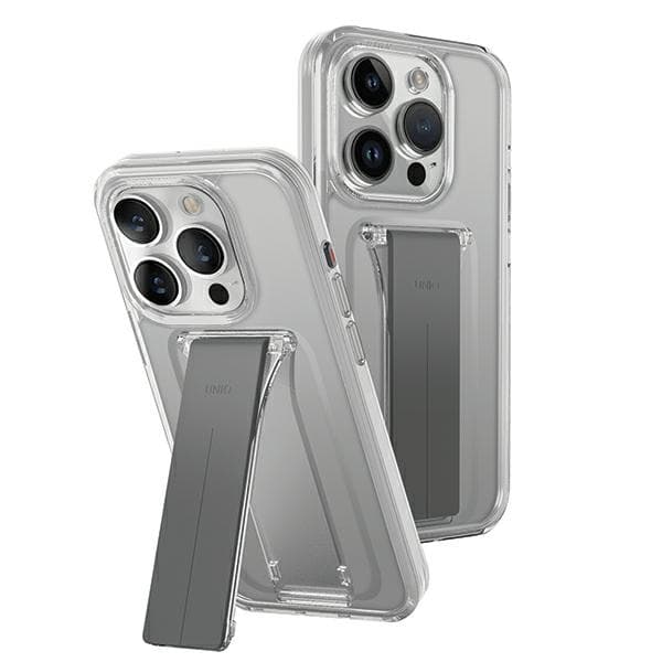 UNIQ Mobilskal till iPhone 15 Pro MagSafe Heldro Mount Stand - Transparent