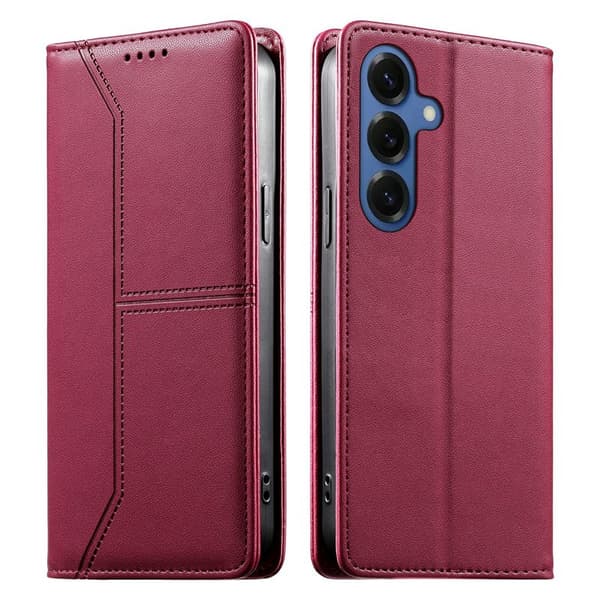 Plånboksfodral för Samsung Galaxy S26 Plus Ställfunktion Konstläder - Röd