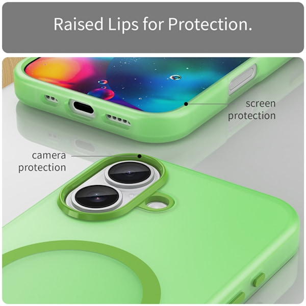 Mobilskal till iPhone 17 MagSafe Slim Matte Translucent - Grön Grön