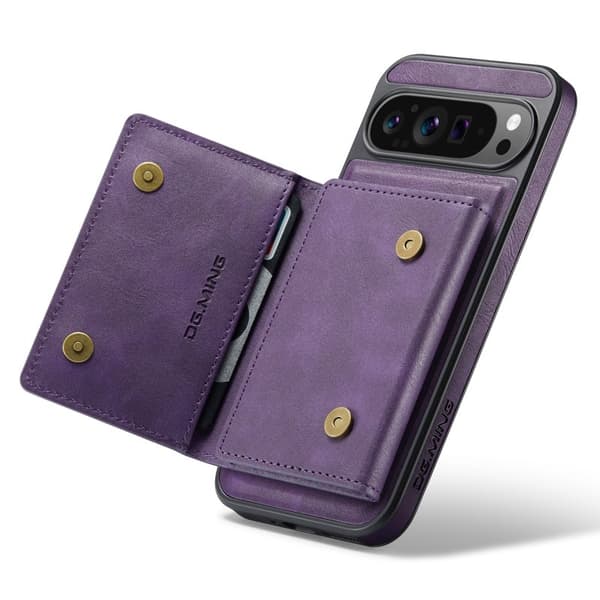 DG.MING M5 Series Mobilskal till Google Pixel 9 Pro XL Konstläder Magnetisk Lila
