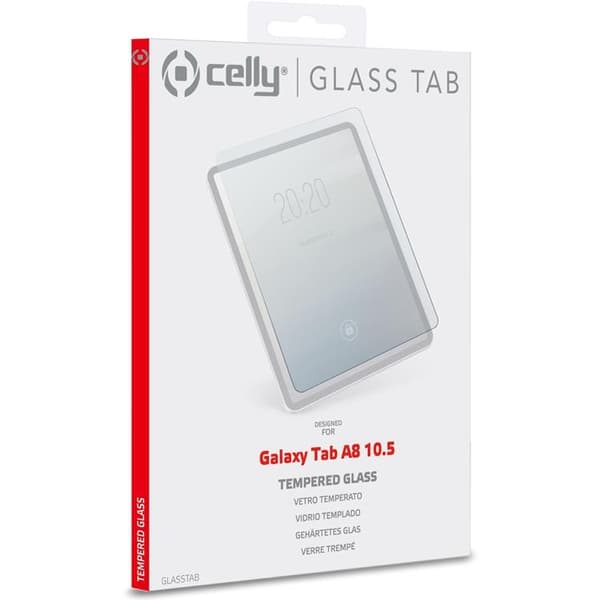 CELLY Galaxy Tab A8 10.5 Karkaistu lasinen näytönsuoja Transparent