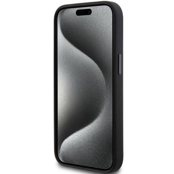 KARL LAGERFELD iPhone 15/14 Plus Mobilskal Silikon Metal Pin Svart