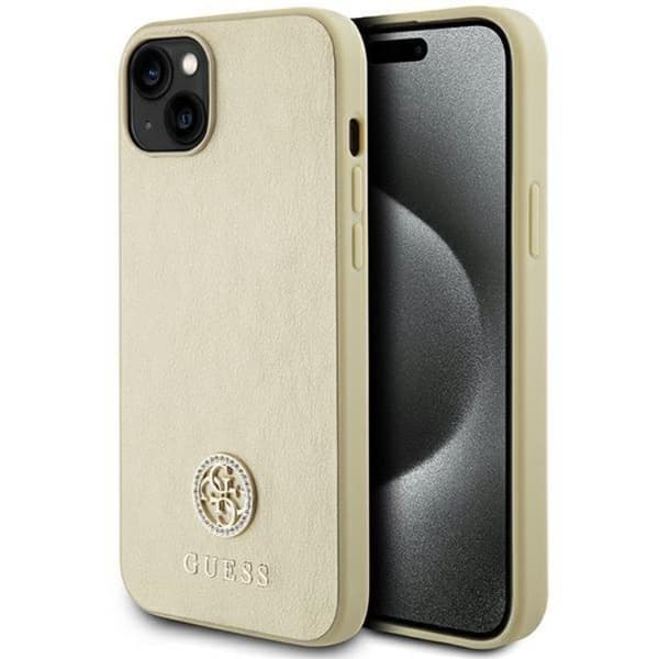 Guess iPhone 15 Plus Mobilskal Strass Metal Logo - Guld Guld