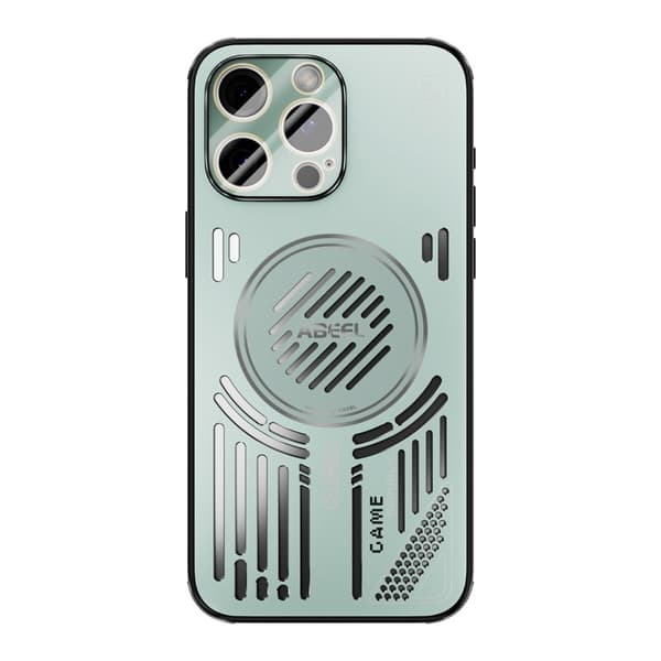 ABEEL Mobilskal till iPhone 15 Pro Max Aluminium + PC + TPU - Ljusgrön