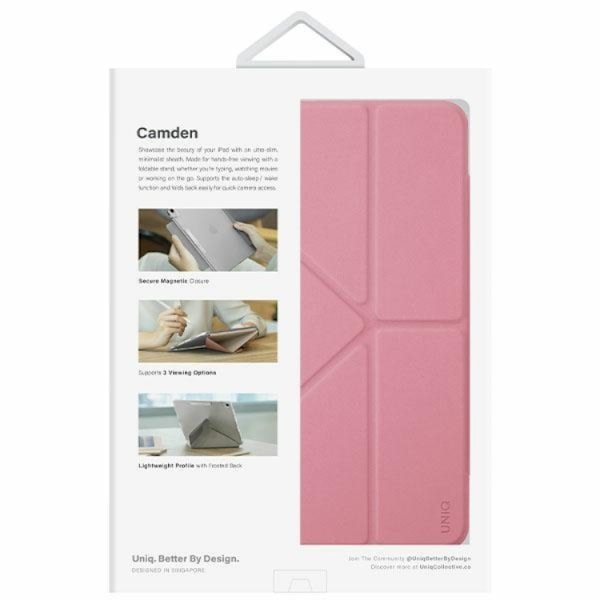 UNIQ iPad 10.9 (2022) Fodral Camden Antimicrobial - Rosa