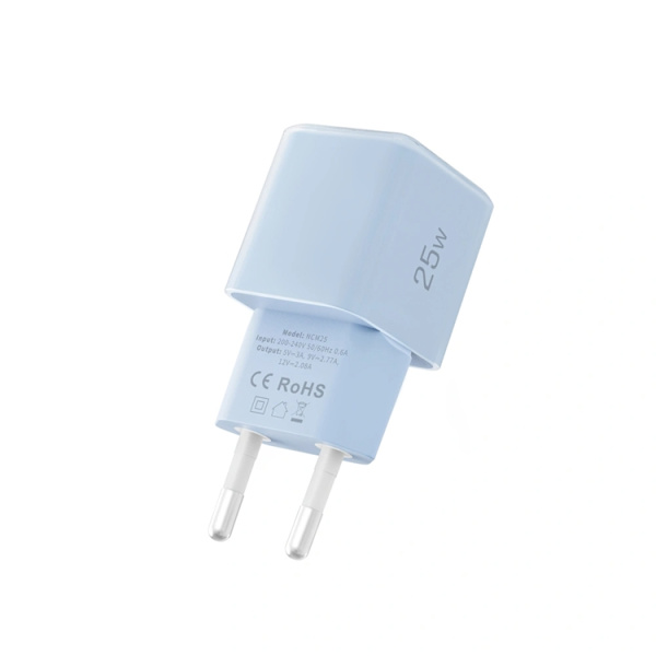 Tech-Protect Vægoplader USB-C 25W - Babyblå Blå