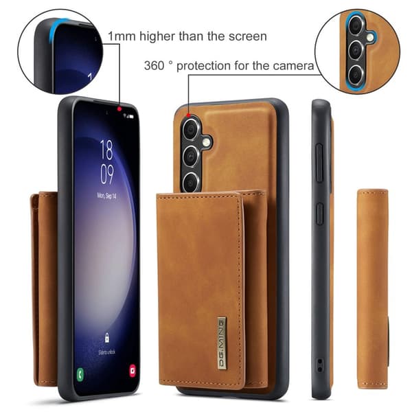 DG.Ming Plånboksfodral för Samsung Galaxy S26 Plus Magnetiskt PU + TPU - Brun
