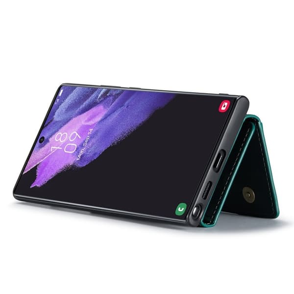 DG.MING Konstläder Plånboksfodral för Samsung Galaxy S23 Ultra - Grön
