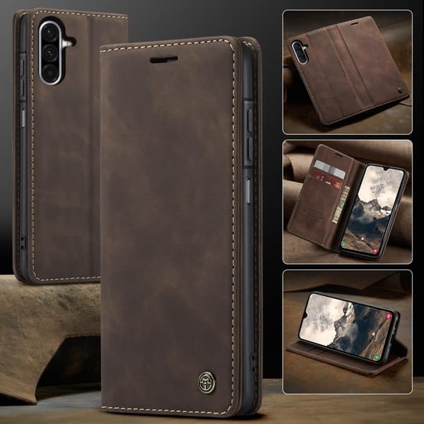 CASEME 013 Plånboksfodral för Samsung Galaxy A17 5G/4G - Kaffe