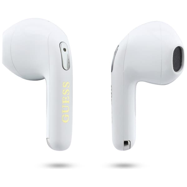 Guess TWS In-Ear Hörlurar Gold Line Triangle - Vit Vit