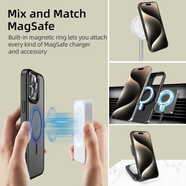 Tech-Protect Mobilskal till iPhone 16 Pro Max Magsafe Magmat - Matt Svart Svart