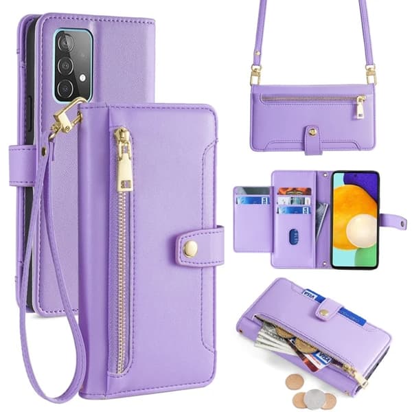 Galaxy A52 4G/A52s 5G/A52 5G Plånboksfodral Lila