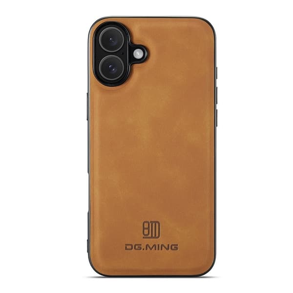 DG.MING Mobilskal till iPhone 17 PU Läder Hybrid - Brun