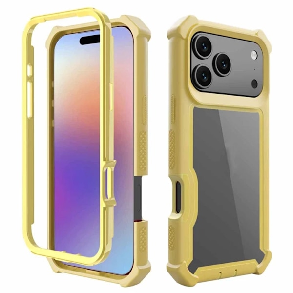 Mobilskal till iPhone 17 Pro Max TPU + PC Shockproof - Guld Guld