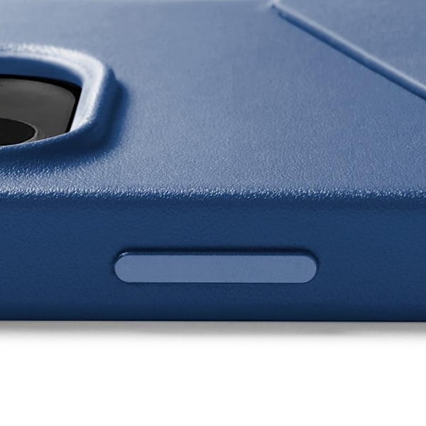 Mujjo iPhone 14 Pro Max Skal Korthållare Full Läder - Monacoblå