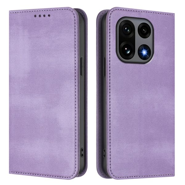 OnePlus 15 Plånboksfodral Retro RFID-Skydd Konstläder Lila