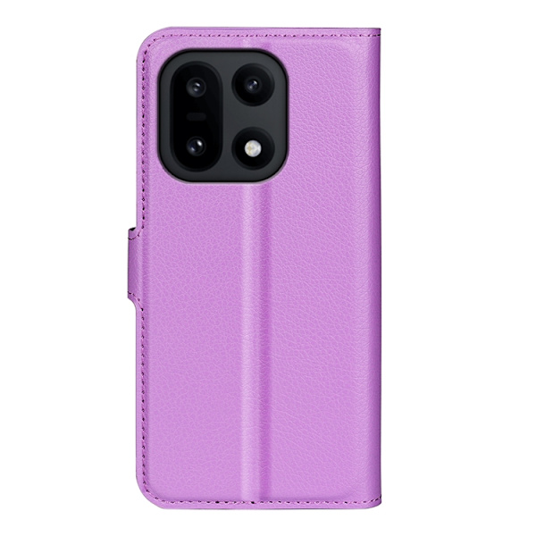 OnePlus 15 5G Plånboksfodral Litchi Shockproof Konstläder Lila