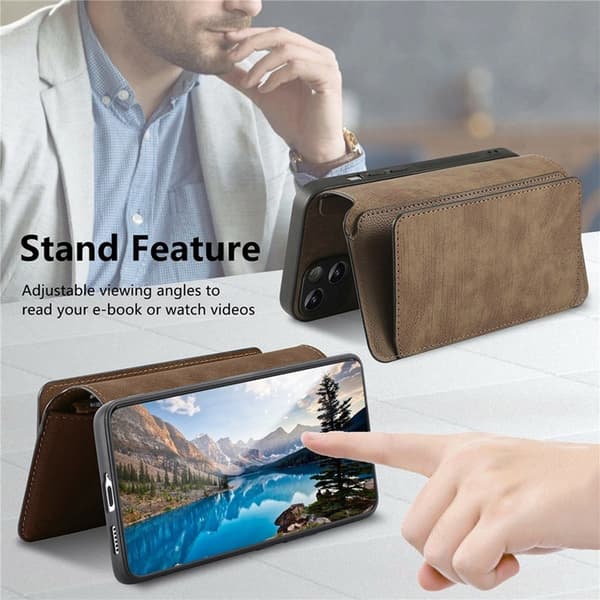 Caseneo Plånboksfodral För Galaxy S26 Magnetic Läder - Brun Brun