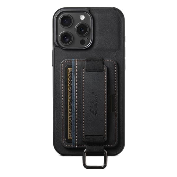 SUTENI Mobilskal till iPhone 16 Pro Max Litchi Texture - Svart Svart
