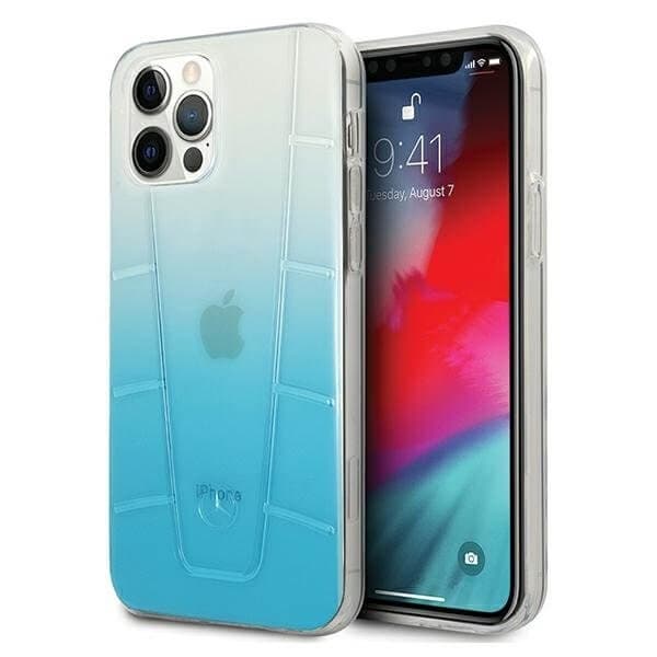 Mercedes Case iPhone 12 & 12 Pro Skal Blå Transparent Line Blå