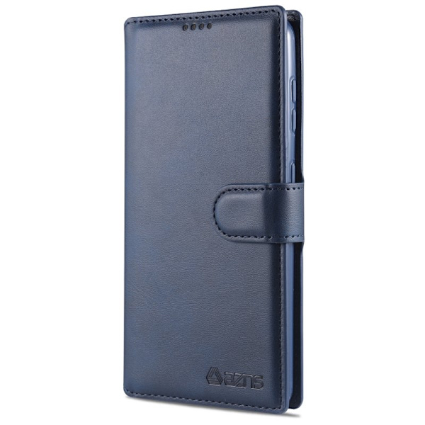 AZNS Dual-sided Magnetic Clasp Plånboksfodral Konstläder - Blå