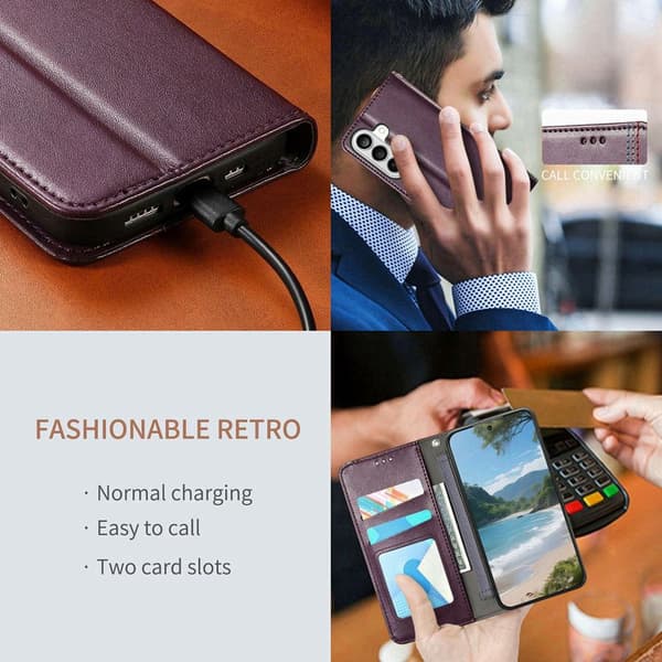 Plånboksfodral för Samsung Galaxy S26 Plus Konstläder - Lila