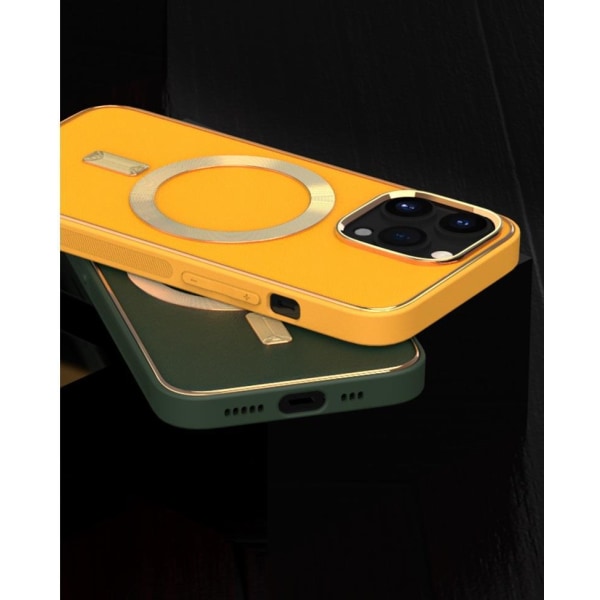 BOOM iPhone 14 Pro Magsafe Läderskal - Orange